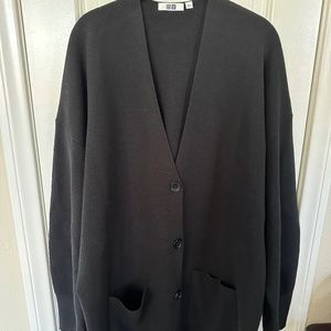 Uniqlo oversized black cardigan
